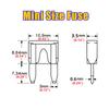 100 Pcs Car Fuses Small Mini Auto Blade Fuses 2A 3A 5A 7.5A 10A 15A 20A 25A 30A 35A AMP Assortment in Storage Box