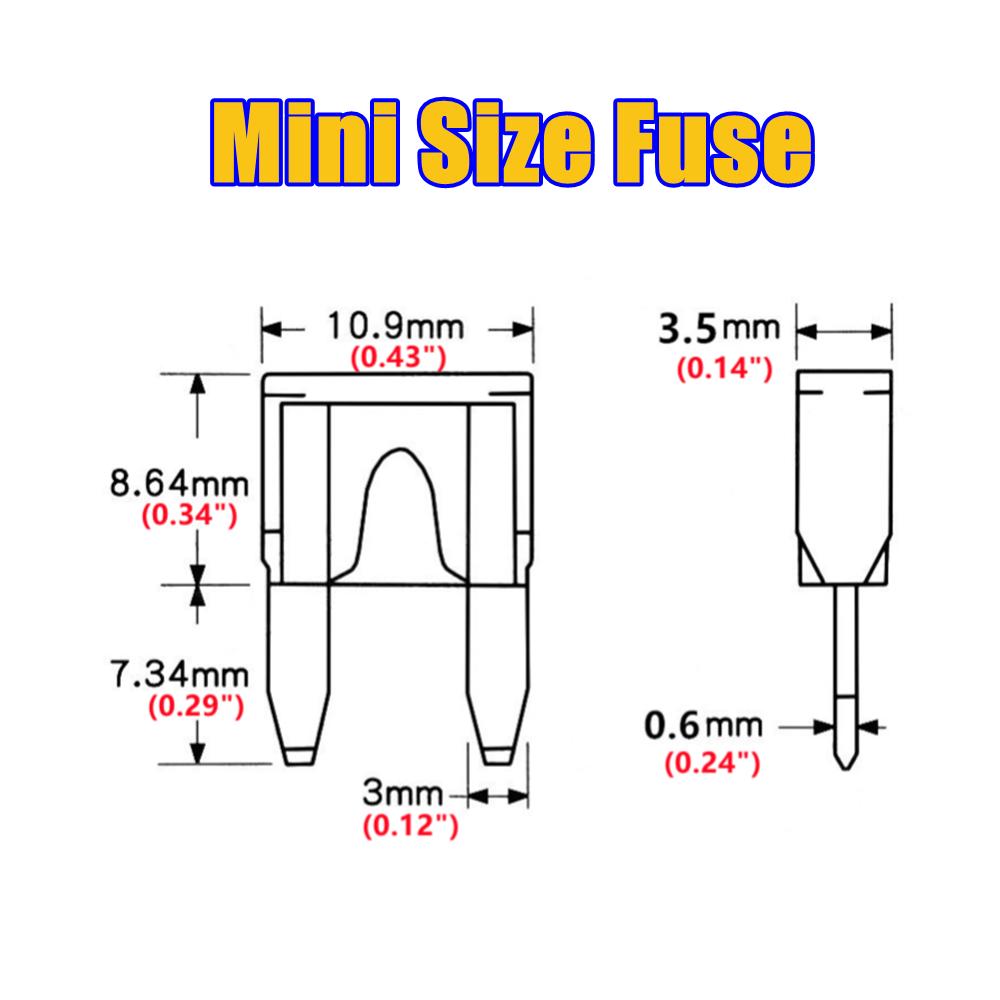 100 Pcs Car Fuses Small Mini Auto Blade Fuses 2A 3A 5A 7.5A 10A 15A 20A 25A 30A 35A AMP Assortment in Storage Box