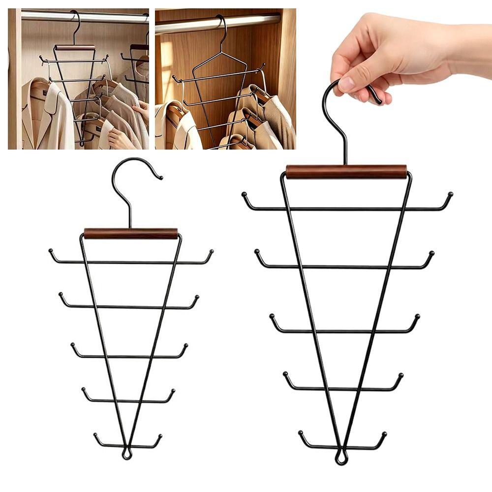 Rotatable Double Sided Hanger Wall Mounted Multi Hook Organizer Portable Hat Rack