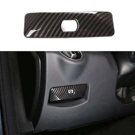 For Benz GLK Car Console Carbon Fiber Multimedia Emergency Button Cover 2009-15