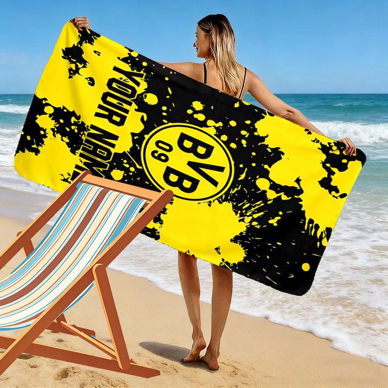 Custom Bvb Print Beach Towel, Large Soft Quick Dry Towel for Beach Camping Swimming