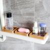Portable Wooden Natural Bamboo Soap Dishes Tray Holder Storage Soap Rack Plate Container Bathroom Accessories Storage Organizer