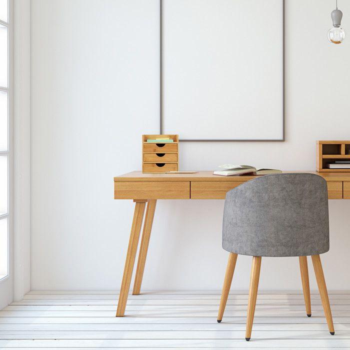 Relaxdays Schreibtisch-Organizer, Aufbewahrung, 3 Schubladen, für Büromaterial, Bambus, 21x20x13 cm Natur