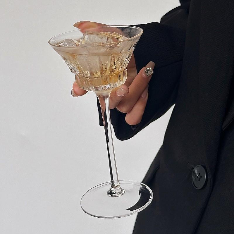 Creative High-end Crystal Glass Goblet, Vintage Special Drink Cocktail Glass, Cocktail Champagne Glass, Wine Glasses Accessories
