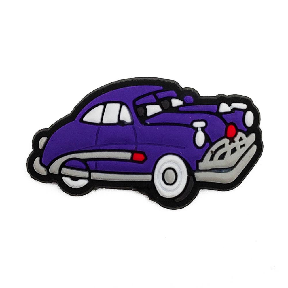 Lightning McQueen Cartoon Clog Shoe Charm - Cute Floral Rubber Accessories