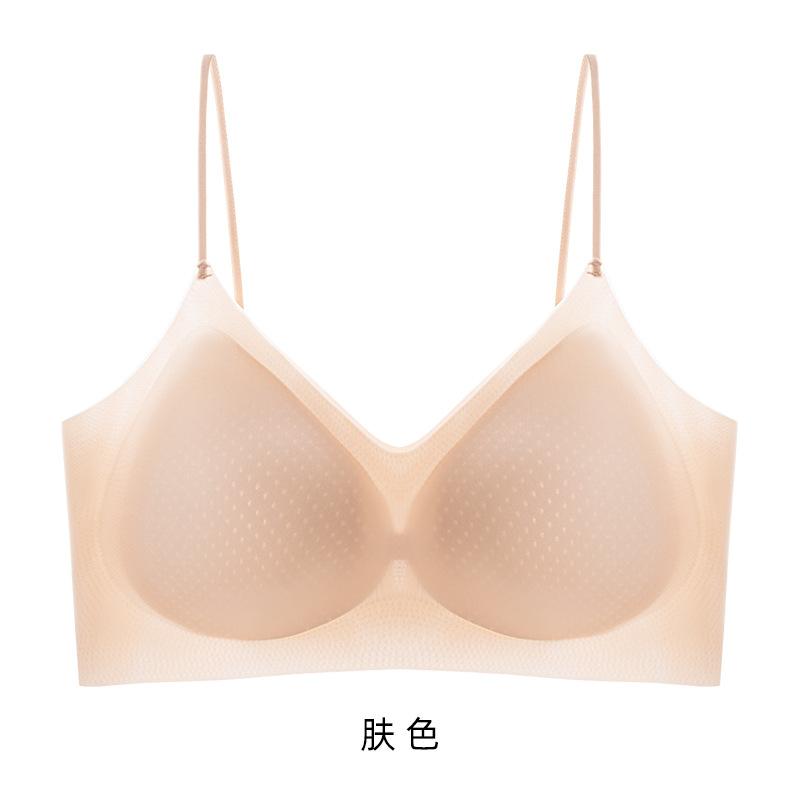Traceless beauty back bra summer ultra-thin underwear women's ice silk cool feeling breathable sexy fixed cup gathering bra