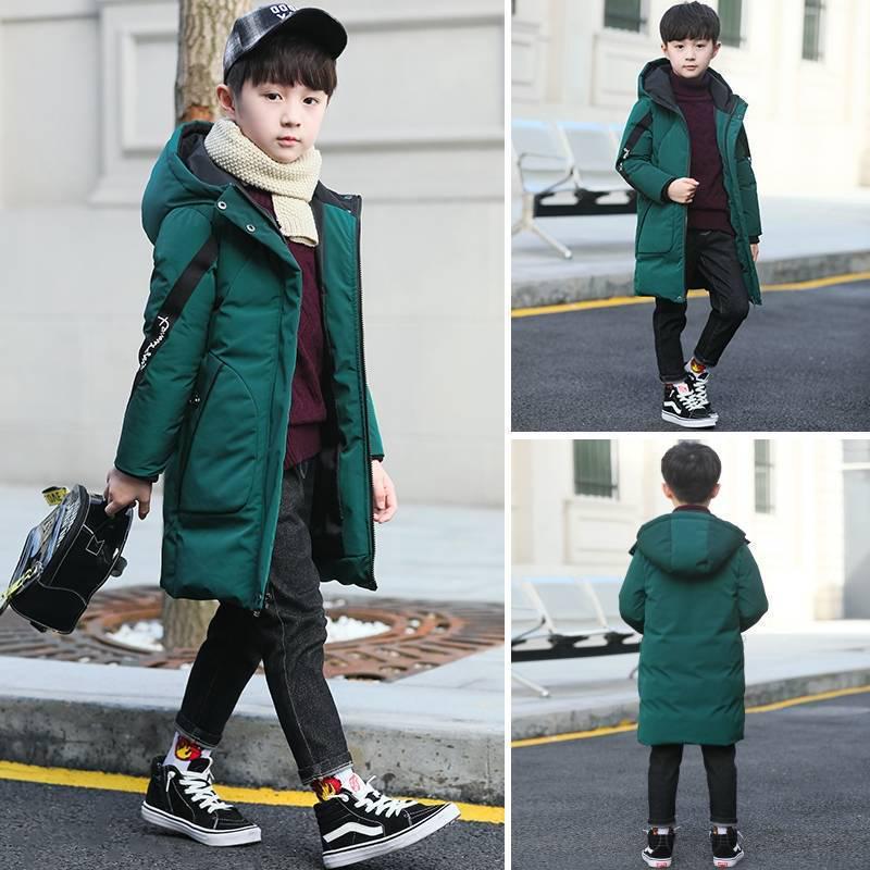 Winter Children's Clothing Boys' Winter Clothing Long Fashionable Windproof Thick Warm Coat