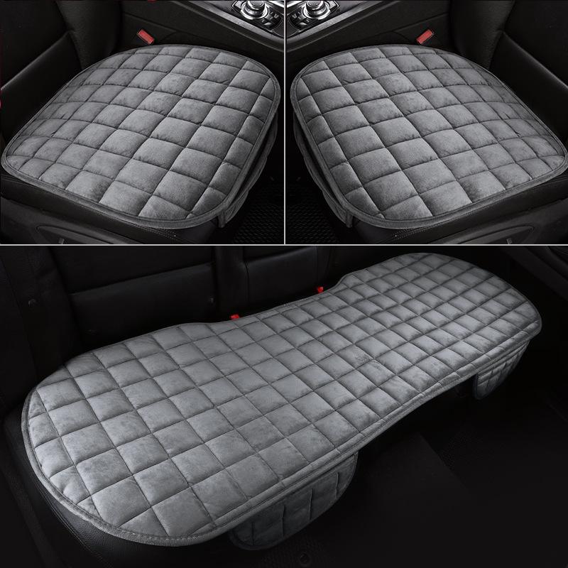 

Комплект плюшевых зимних подушек для автомобильных сидений (Трехсекционный, без спинки) Three-Piece Set