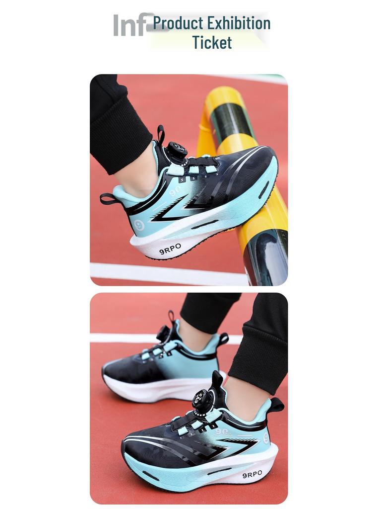 Autumn 2025 Boys' Non-Slip Running Basketball Shoes - Breathable Leather with Carbon Plate, Trendy Sports Design for Students