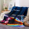 Custom Name Rainbow Dash Party Party Blanket For Couch Bed Plush Cozy Fuzzy Blanket Super Soft Warm Blankets For Fall And Winter 0916116
