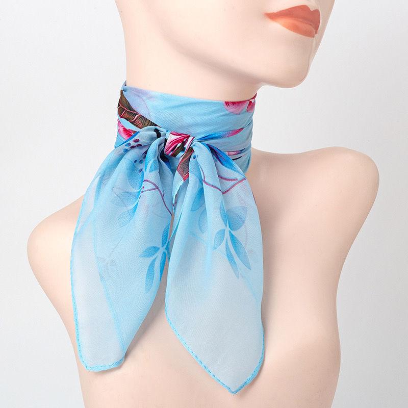 

Шарф женский летний 65 см напечатанный маленький квадратный шарф тонкий декоративный универсальный шарф шаль шарф платок на голову