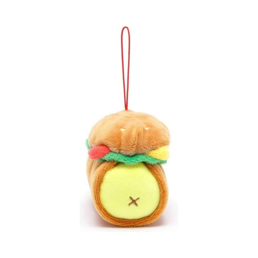 IRIS RAIN ANIROLLZ Plush Strap Basic Series Burger Chicky 7x6x9cm ANI-CK-PK
