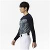 Mizuno Practice Graphic Undershirt Long Size Navy Undershirt, Fleece-Lined (Low Neck, Sleeve), M,