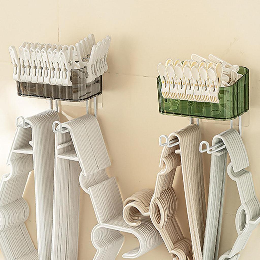 Clothes Hanger Organizer Wall Mounted Storage Box for Kitchen Bedroom