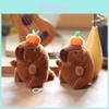 Capybara Plüsch Schlüsselanhänger PP-Baumwolle Weiches Spielzeug mit Schwanzwedel-Funktion Für Sammler