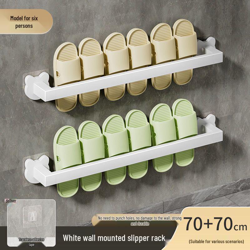 Punch-Free Wall-Mounted Bathroom Slipper Rack & Shower Shelf 15cm - For Infants