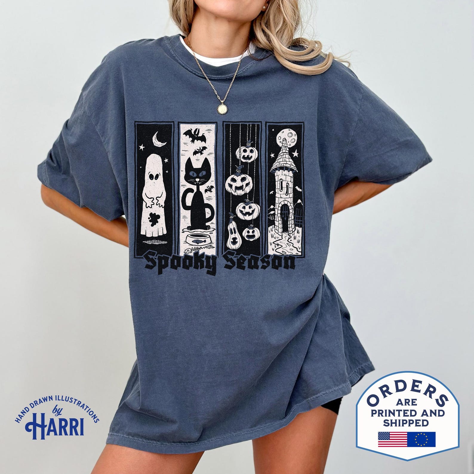 Vintage Halloween Horror Night T-Shirt: Retro Spooky Season Tee 3XL