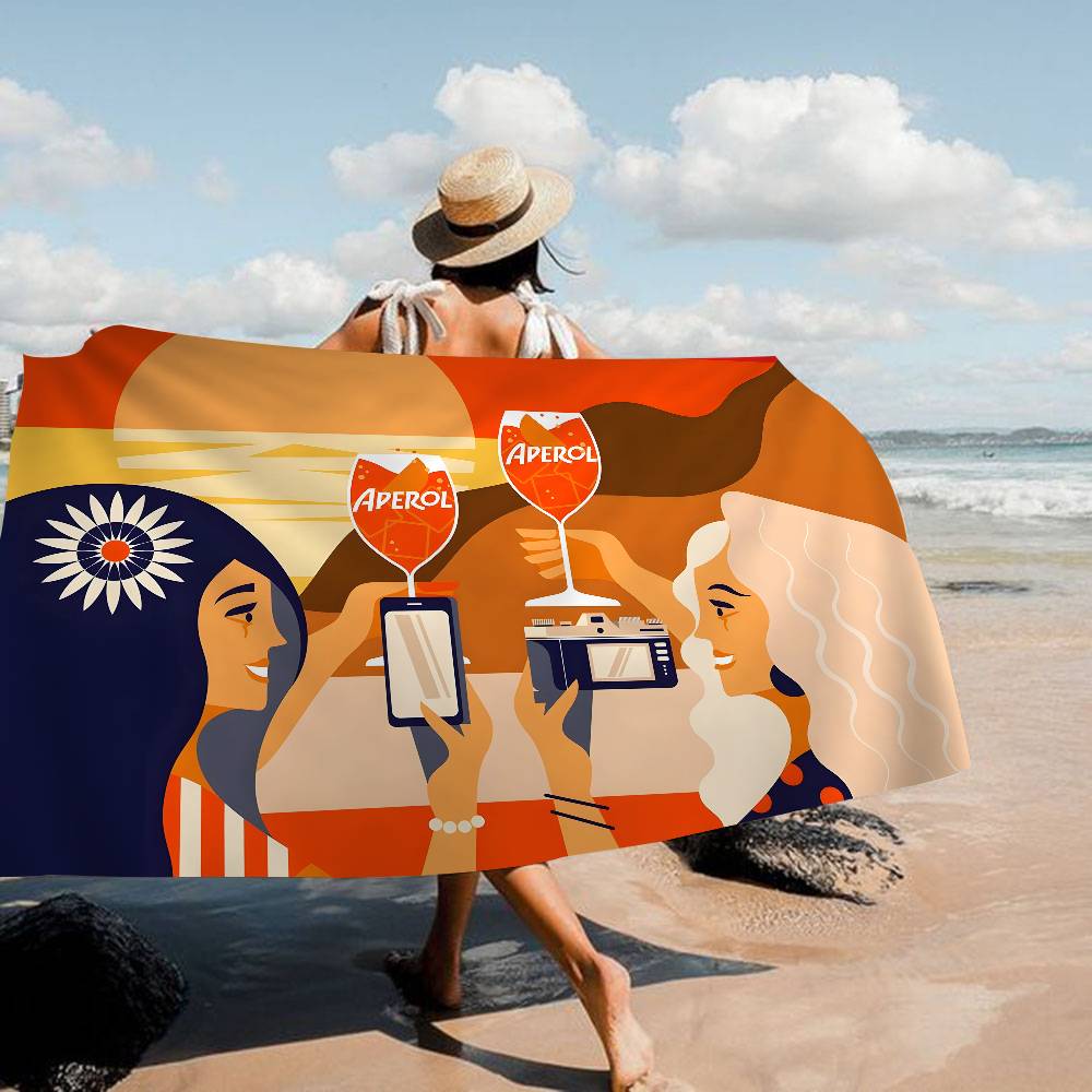 Marca piccola Moda A-Aperol S-Spritz Anime Telo da Spiaggia per Nuoto Asciugamano Morbido per il Viso Regali per Bambini per Bambini Viaggio Campeggio Palestra
