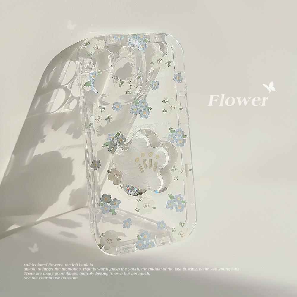 Flower 15 Suitable for Iphone16 Apple 14promax Mobile Phone Case 11 Simple 13pro Oil Bag Bracket 12
