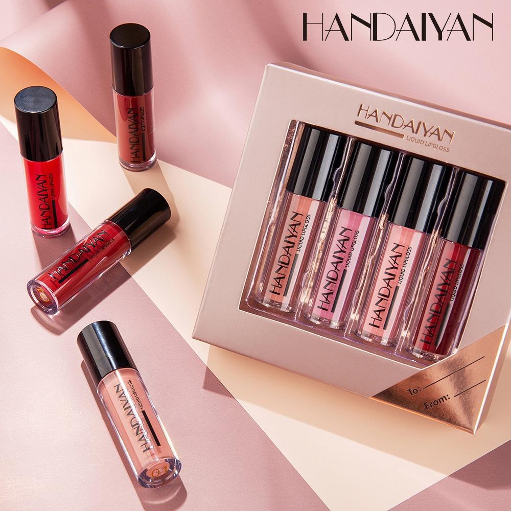 HANDAIYAN Mirror Lip Glaze Matte Fog Liquid Does Not Stick Cup 4 Lip Gloss Suits