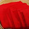 Square Red Wedding Napkin With Border Handmade Washable Table Cloth 100% Polyester Fabric Dinner Napkins for Party