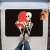 Halloween Skull Floor Mat, Absorbent Foot Pad, Easy To Take Care Of At Home, Dirt-Resistant Door Mat Can Be Labeled