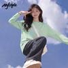MJ STYLE Women's Cute Pure Cotton Loose Long Sleeve T-Shirt
