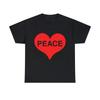 Peace And Love Graphic Tee Shirt, S-5XL