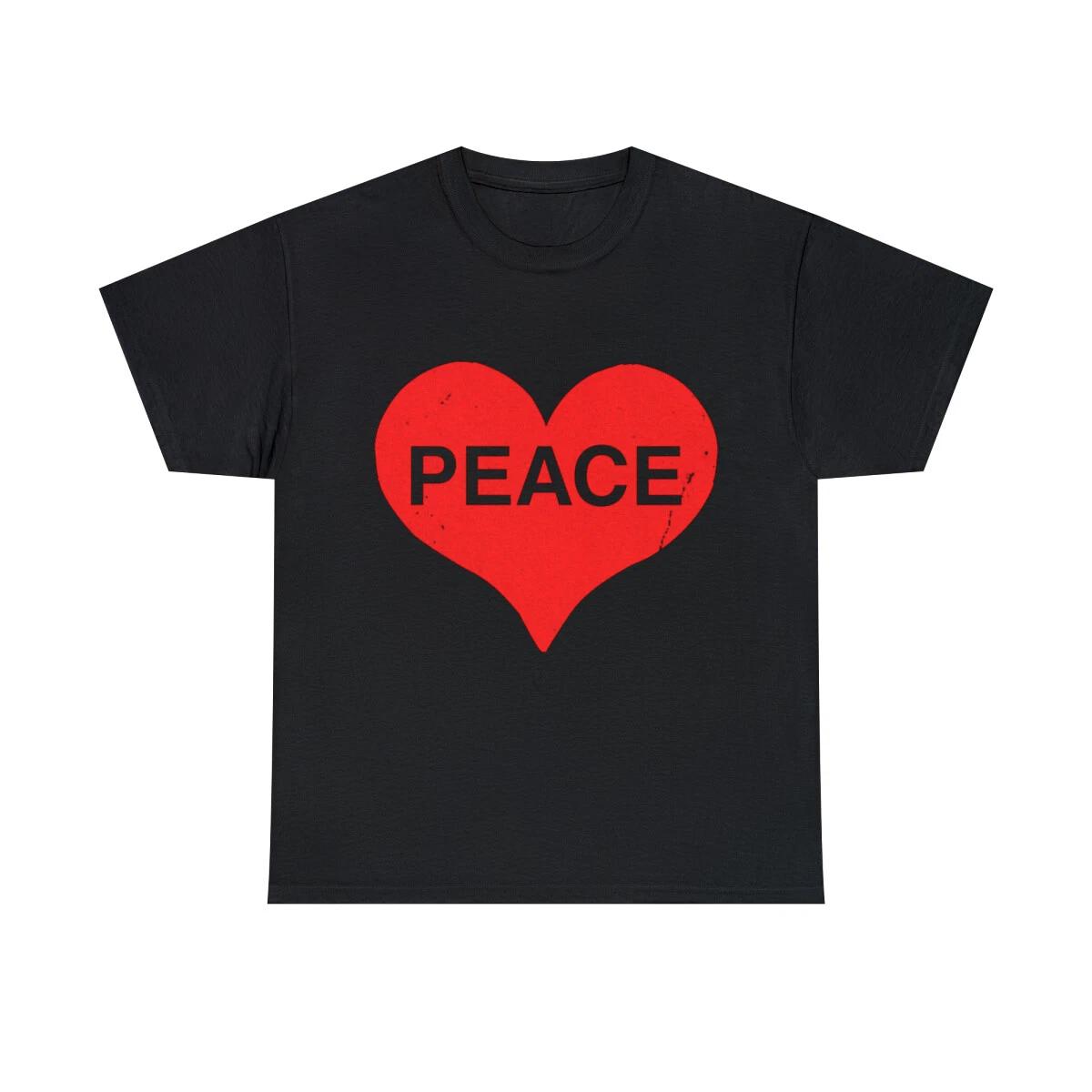 Peace And Love Graphic Tee Shirt, S-5XL XL