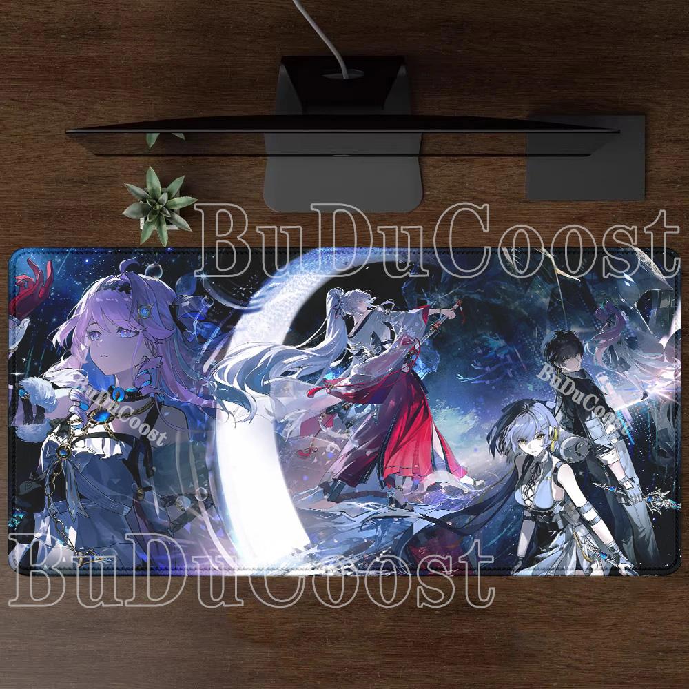 Hiyuki Gaming Wuthering Waves Mousepad Computer Office Accessorie Keyboard Mouse Pad Anime Sexy Girl Rubber HD Printing Desk Mat