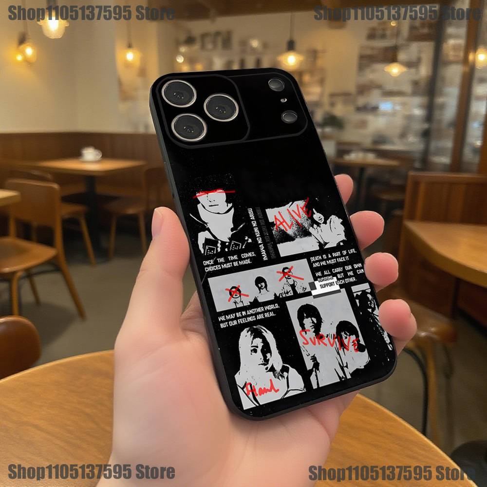A-Alice In B-Borderland Phone Case For iPhone 17,16,15,14,13,12,11,Pro,XS,Max,XR,Plus,E,SE4,Mini Black Soft Cover