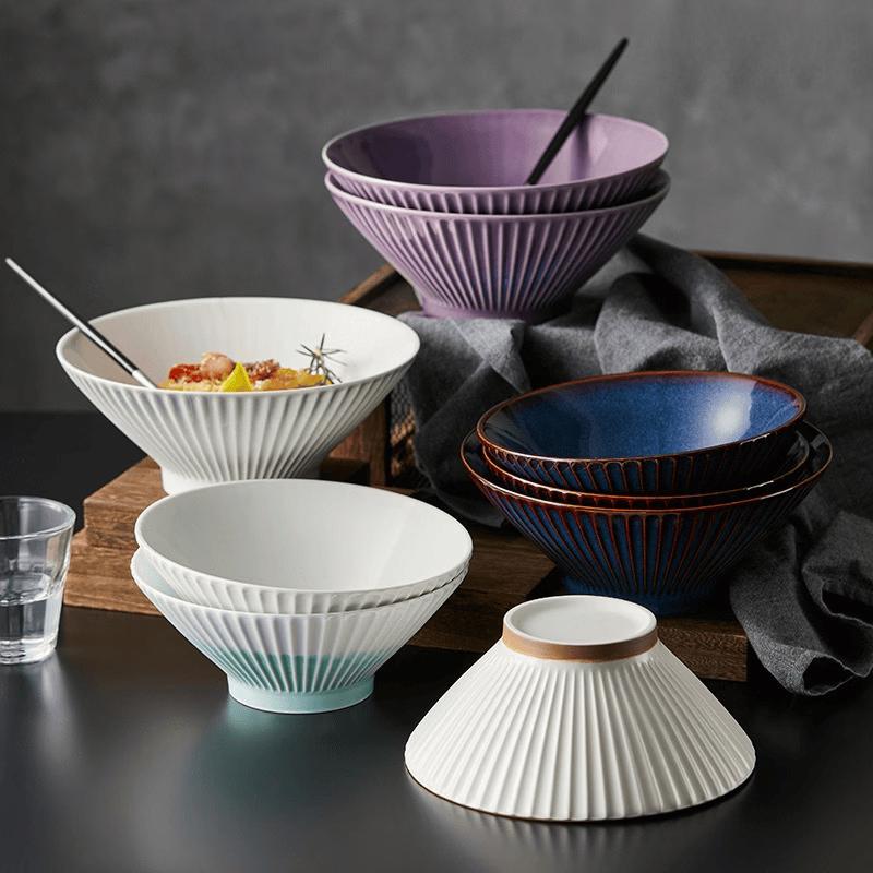 ZISIZ Japanese Style Ceramic Ramen Bowl