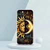 Soft TPU Transparent Phone Case Cover for iPhone 16 15 14 13 12 11 Pro Max XR 8 7 Plus Shockproof Shell Sun Moon Stars Pattern