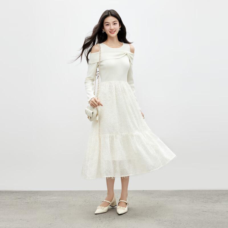 

Qiushui Yiren Elegant A-Line Bow-knot Dress M