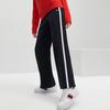Fila Striped Mid-Rise Straight Leg Casual Pants Women Bottoms Legendary-Blue F11W341801FNV