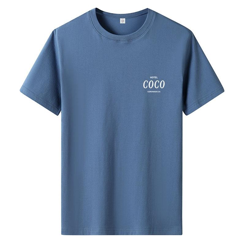 Codzienny T-shirt z krótkim rękawem na lato 2026 dla mężczyzn w dużych rozmiarach, z okrągłym dekoltem, luźne ubranie, wygodny T-shirt, odzież estetyczna