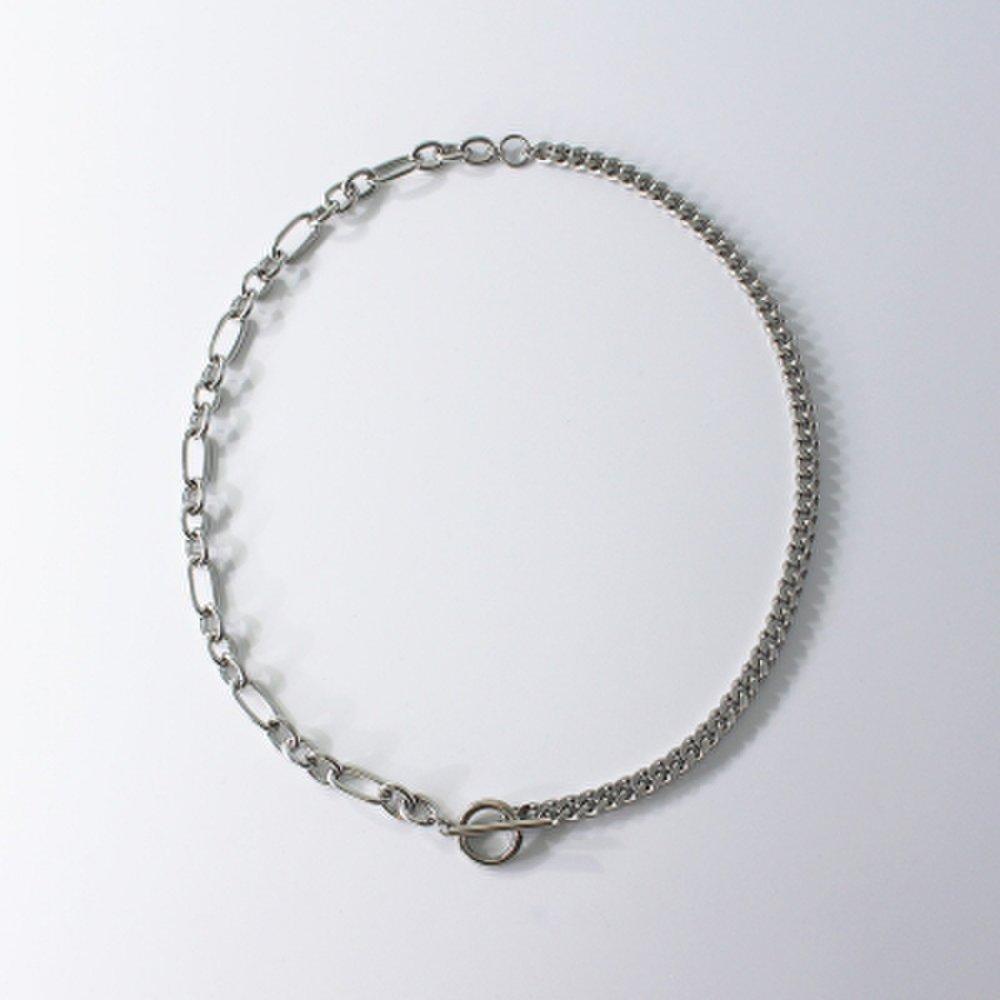 Surgical Steel Unbalanced Chain Necklace Dsmn-012