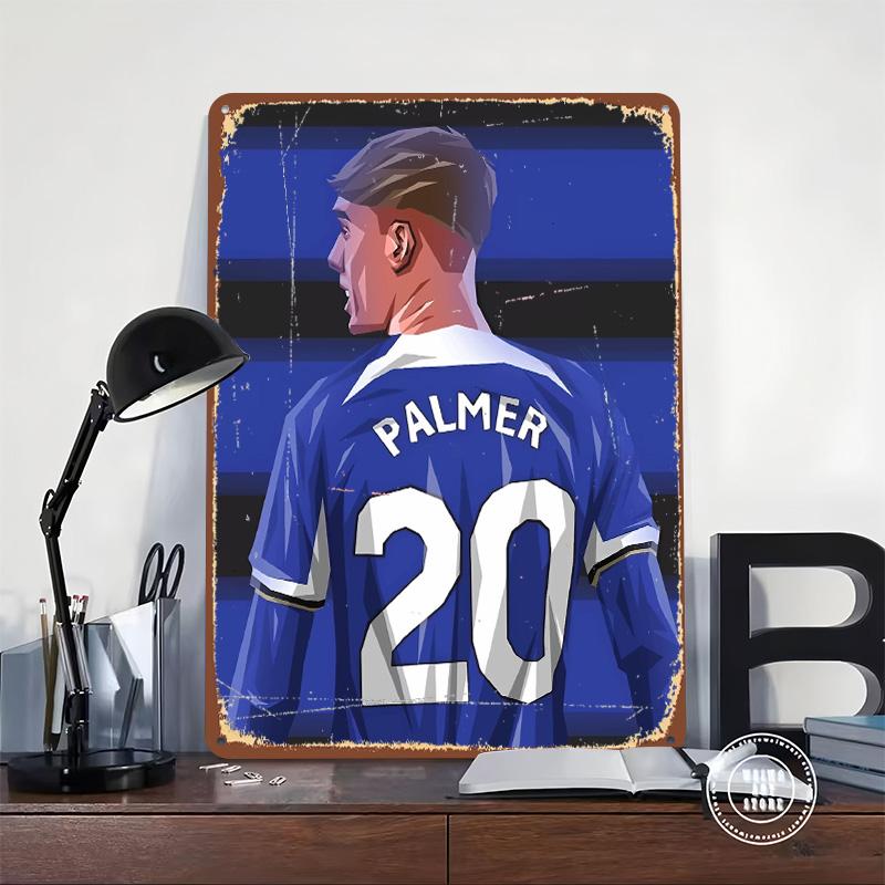 Soccer Player Palmer 20 Metal Poster Customized Wall Art Retro Vintage Tinplate Signs for Man Cave Coffee Bar Accessories Decor