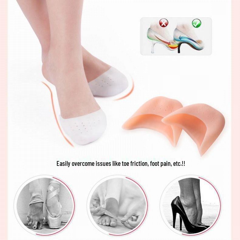 Silicone Anti-Friction Toe Cap and Forefoot Protector with Holes - Thickened, Super Soft Sleeve