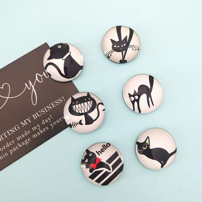 6pcs Personalized and Fun Cat Refrigerator Magnets Cute Creative Fridge Po Message Magnet Decorative