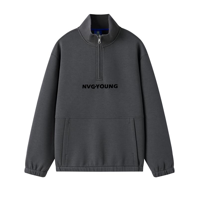 NVG·YOUNG Unisex Fleece Lined Half-Zip Pullover Sweatshirt