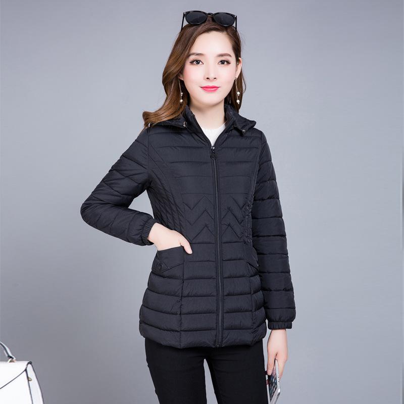 Women's Slim-Fit Lightweight Cotton Jacket - Trendy Winter Coat with Three-Dimensional Decoration for Middle-Aged Moms (2024)