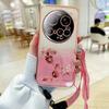 KADEM For Xiaomi 15 Ultra Case Flower Pattern TPU Gradient Phone Cover with Lanyards