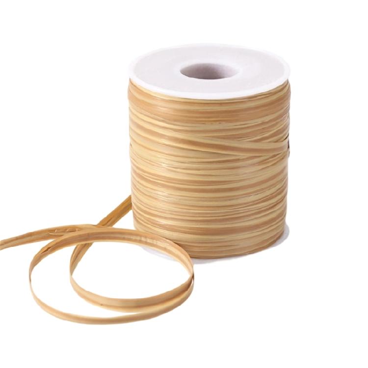Flat Fiber Craft Cord for Crochet Weaving and Bag Making, Cotton Straw Ribbon Weaving Rope for Handmade Daily Work Use