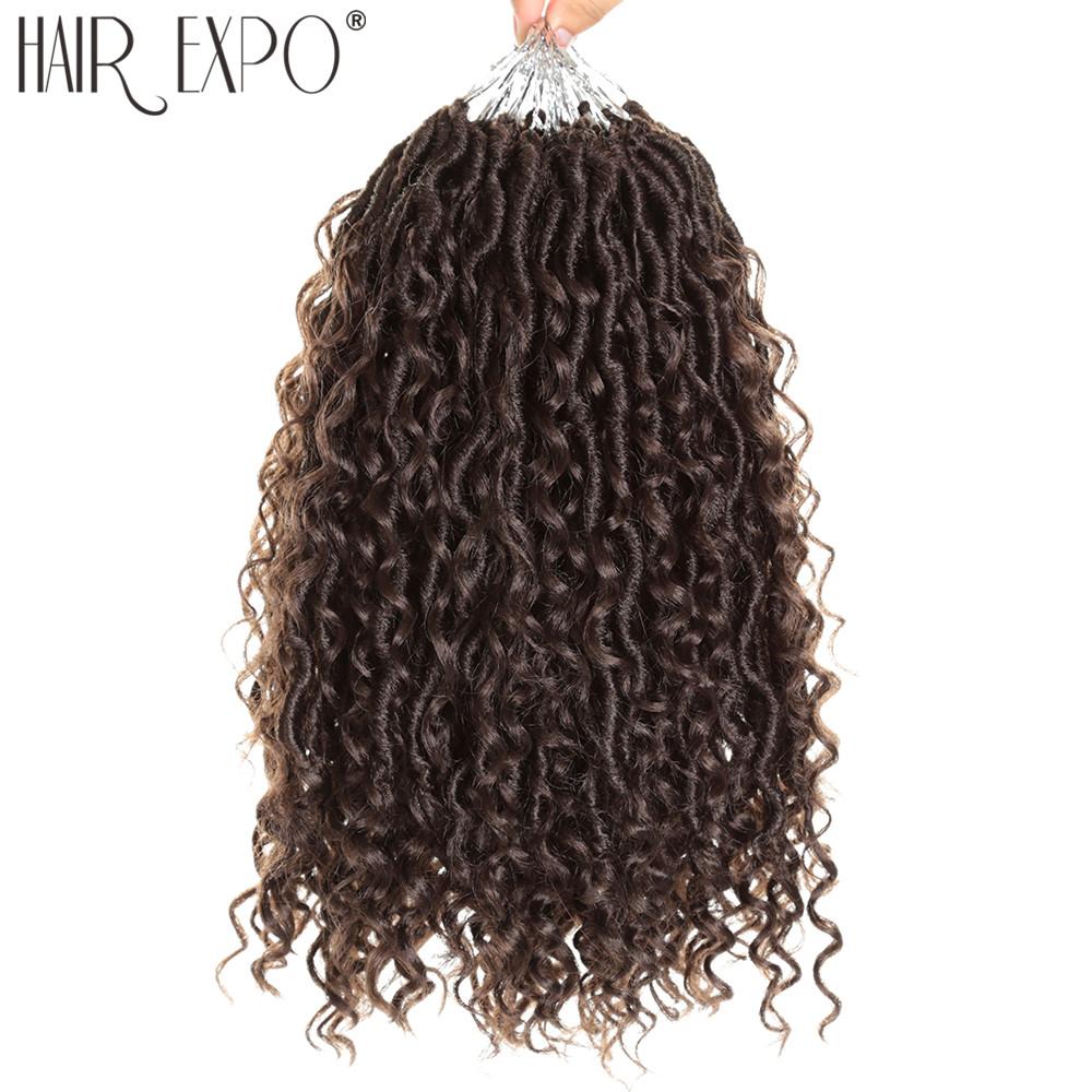 

14-26 Косы Goddess Locs Крючком Волосы Натуральные Синтетические Плетение Волос Наращивание Омбре Река Искусственные Locs С Кудрявыми Волосами Expo City 14inches&1Pcs/Lot