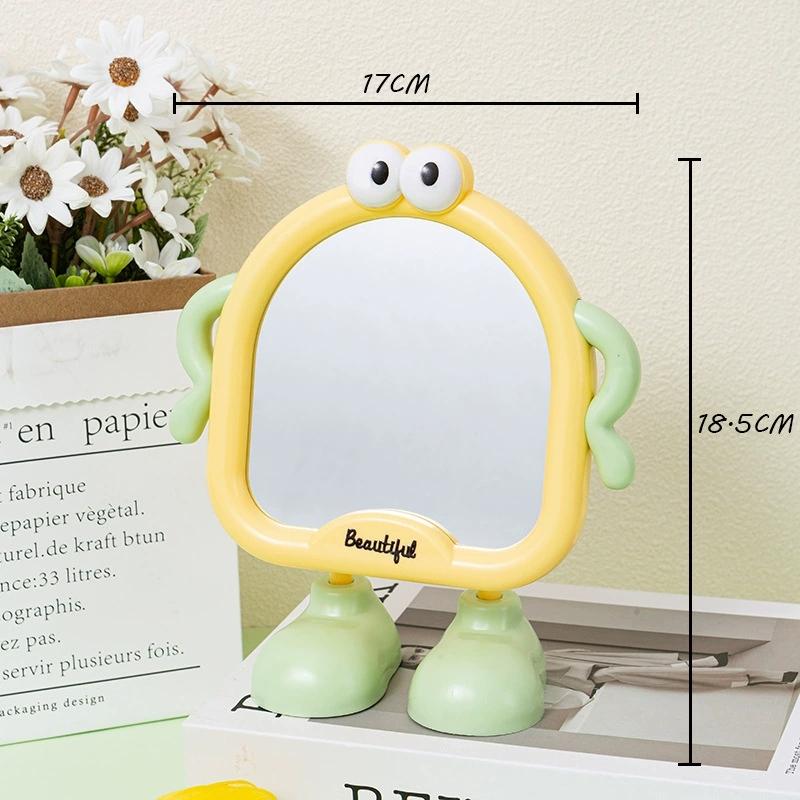 Duże Oczy Urocze Lustro do Makijażu Lustra Dekoracyjne Biurko Sypialnia Dom Akademik Studencki Przenośne Małe Lustro Regulowany Kąt