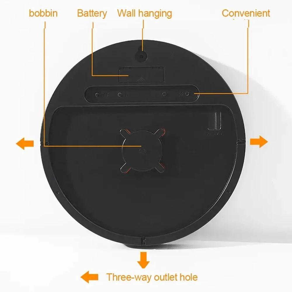 10 Inch Simple Living Room Wall Clock with Control Temperature Humidity Date Week Display Countdown Clock LED Alarm Clock