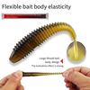31Pcs/Box 5.5/6.5/7.5CM Soft Fishing Lure Kit with 5 Jig Head Hooks T-shaped Paddle