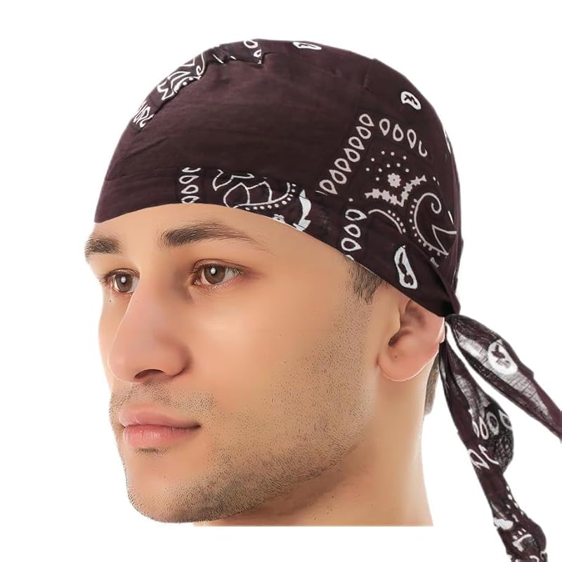 

[SATPULOT] Pirate Scarf Hood Sunscreen Skull Head Cotton Hat Outdoor Inner Cap UV Sweat Absorbent Quick Dry Breathable Bicycle Bicycle Bicycle Outdoor