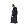 Fila Fusion FOB Series Solid Color Zipper Hooded Long Down Coat Unisex Outerwear Black T11U343905F-BK